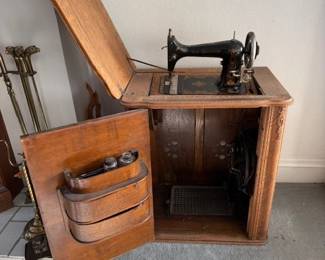 New Companion treadle sewing machine open