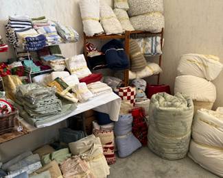 Lots of linens 