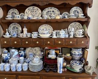 Blue Danube china and other blue and white dishes
