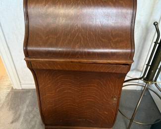 Enclosed cabinet for a rare Secor Fairy Treadle sewing machine