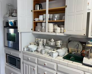 White dishes and serving pieces
