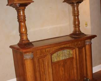 W-62”   D-24”  H-7.4”   Bar is 41” H