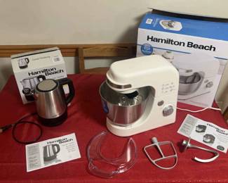 Hamilton Beach Stand Mixer And Electric Kettle Never Used