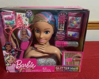 Barbie Glitter Hair Deluxe Styling Head Unopened