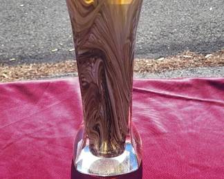  04 Valletta Glass Vase Signed Stamped 