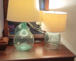 Costal Bubble Glass Lamps 