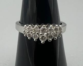 14K White Gold Ring With Diamonds **With Appraisal**
