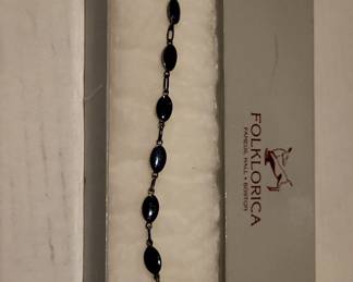 Folklorcia 976 Silver Bracelet With Blue Stones 