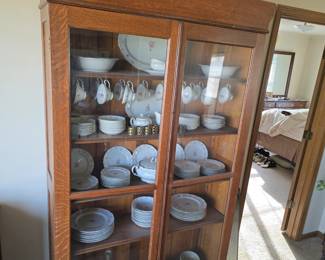 Handmade Oak China cabinet 6 by 3 and half