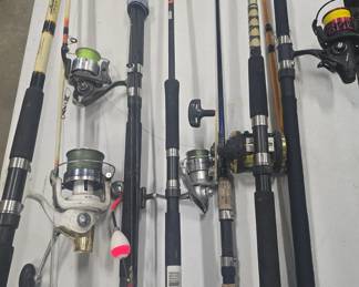 Nite Stick, Blue Runner, Crappie Fighter, Shock, Quantum Big Water, Meat Hunter fishing poles