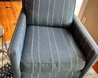 #15 - $700 - Pair of denim Sugar Beach chairs 32"Hx29"Wx35"D
