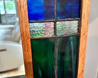 #73 - $90 - Stained glass Lamp 28"Hx17"W