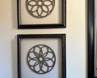 #6 - $78 - Pair framed round art 20"H (powder room)
