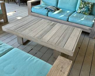 #45 - $1,300 - 4 pc Front gate  chair 32"Hx36"Wx36"D  Love seat 32"Hx36"Dx5'L   Couch 7'x2"L   Table 16"Hx55"Lx34"W