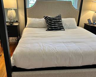 #83 - $800 - King 4 poster Upholstered headboard 87"Hx80"W
