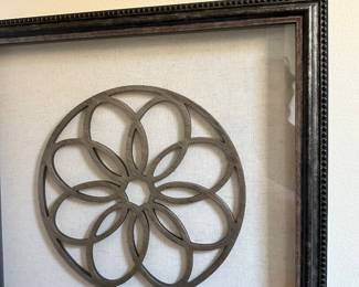 #6 - $78 - Pair framed round art 20"H (powder room)