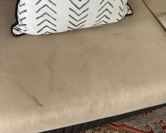 #88 - $400 - 3 Piece Brown Vinyl Set 32"Hx35"D Couch 7'L   Loveseat 63"L as is