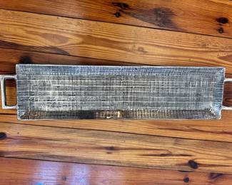 #126 - $60 - Sugar beach silver color tray
