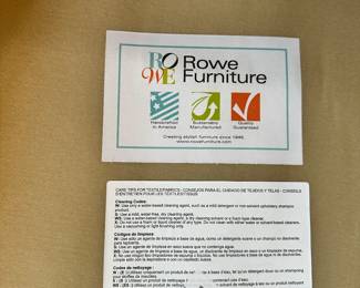 #19 - $400 - Cream Sofa Rowe Furn. 36"Hx86"Lx36"H
