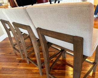 #23 - $240 set - 3 Upholstered Bar Stools Uttermost 38"Hx20"Wx22"D