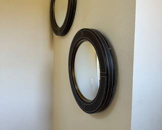 #5 - $40 -  Pair of leather mirrors 14"R (powder room)
