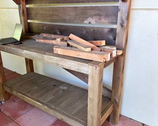 #55 - $250 - Wood Gardening Bench 73"Hx67"x24"D