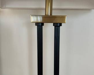 #68 - $280 - pair of Brass & Iron Lamps 37"Hx19"Wx9"