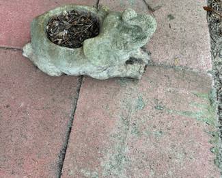 #47 - $40 - Cement Elephant planter