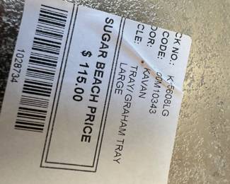 #126 - $60 - Sugar beach silver color tray