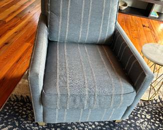 #15 - $700 - Pair of denim Sugar Beach chairs 32"Hx29"Wx35"D