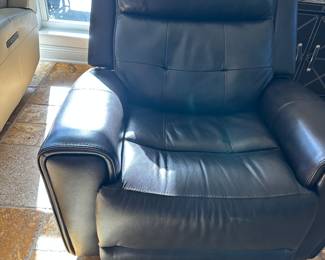 #74 - $360 each - 2 -  Brown Leather Elec Recliner/glider/swivel 42"Hx37Dx33"W