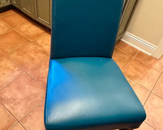 #60 - $70 - Turquoise chair 38"Hx19Wx21"D

