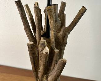 #82 - $58 - Wood Stick Design Lamp 29"Hx15"W