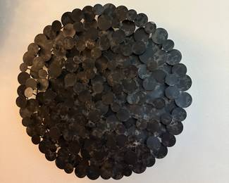 #61 - $60 - Pair of Metal Wall Hangings 22"R