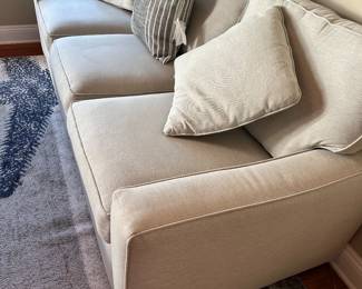 #19 - $400 - Cream Sofa Rowe Furn. 36"Hx86"Lx36"H
