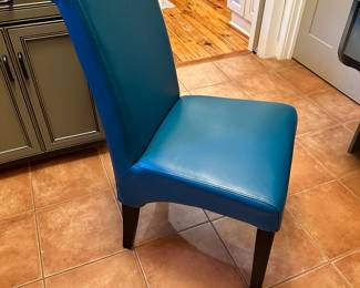 #60 - $70 - Turquoise chair 38"Hx19Wx21"D