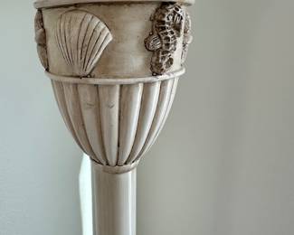 #93 - $50 -Pair of White & Silver Lamps 31"Hx15"W