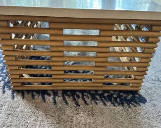 #17 - $400 - Wood & Quartz coffee table 16"Hx46"Lx26"D