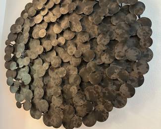 #61 - $60 - Pair of Metal Wall Hangings 22"R