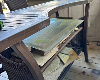 #52 - $325 - Bar w/3 swivel chairs  Disney Resort Collection 38"Hx54"Lx24"D  (bar as is)  chair 43"Hx17"x19"