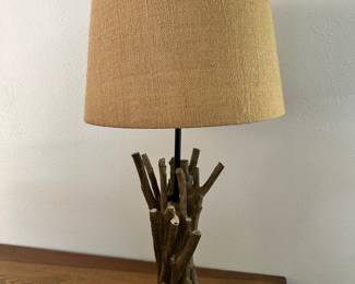 #82 - $58 - Wood Stick Design Lamp 29"Hx15"W
