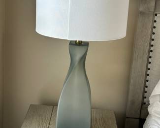 #97 - $80 - Glass & Metal Lamp 28"Hx14"W
