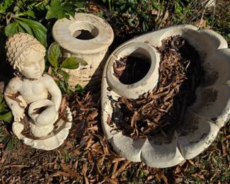 3 piece concrete fountain