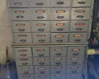 2 - 16 drawer storage chests w/ base