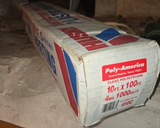 Several cartons of 4mil Polyethylene 10' x 100' - 1,000 sq ft
