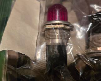 Vintage indicator lights, push buttons, switches & more