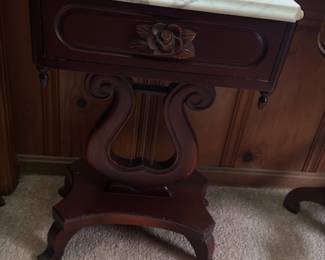 Marble top side table
