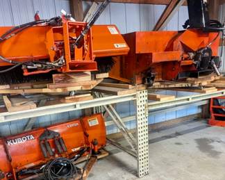 Shelving can be negotiated.  All attachments are on a custom made wood base with casters.