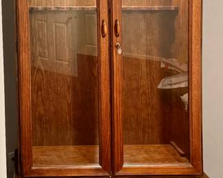 Gun cabinet with lock