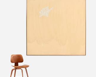 55 . Robert Goodnough "Pale Yellow Pale Gray" Acrylic & Oil (1973)